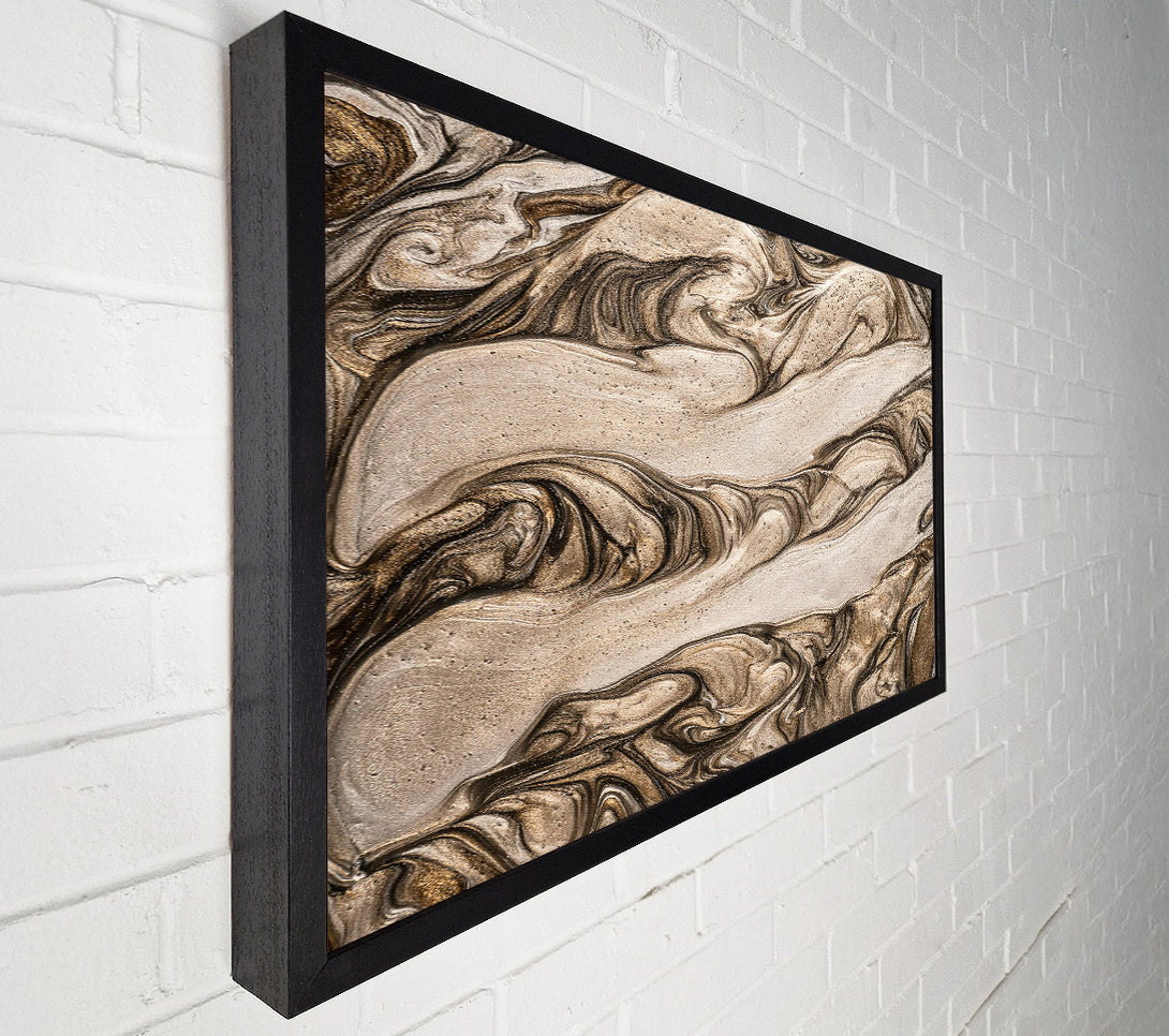  A Canvas Print of Gold Swirling Abstract Canvas Print