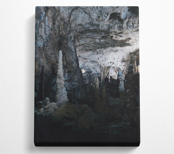  A Canvas Print of Gray Stalactites And Stone Canvas Wall Art