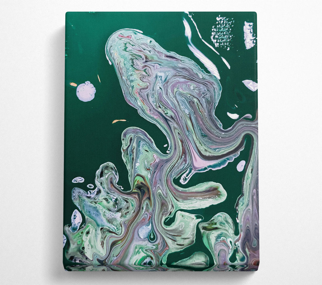  A Canvas Print of Emerald Swirls And Hues Canvas Wall Art