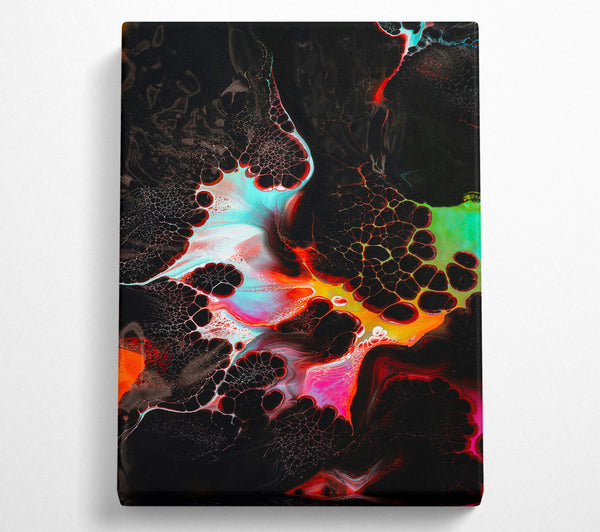  A Canvas Print of Black And Vivid Swirls Canvas Art