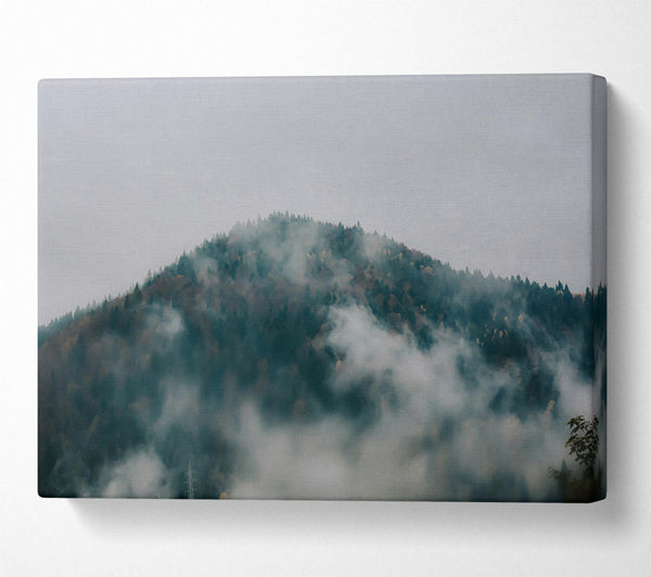  A Canvas Print of Gray Foggy Mountainside Canvas Wall Art