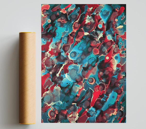 Crimson And Teal Dreams Giclee Print
