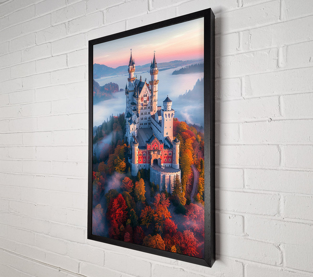  A Canvas Print of Red Castle In The Mist Canvas Print