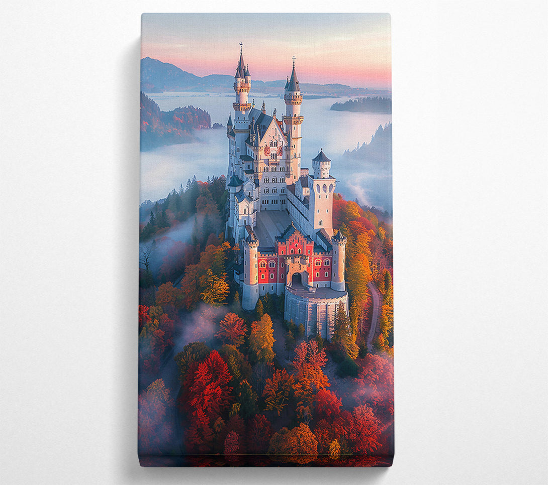  A Canvas Print of Red Castle In The Mist Canvas Print