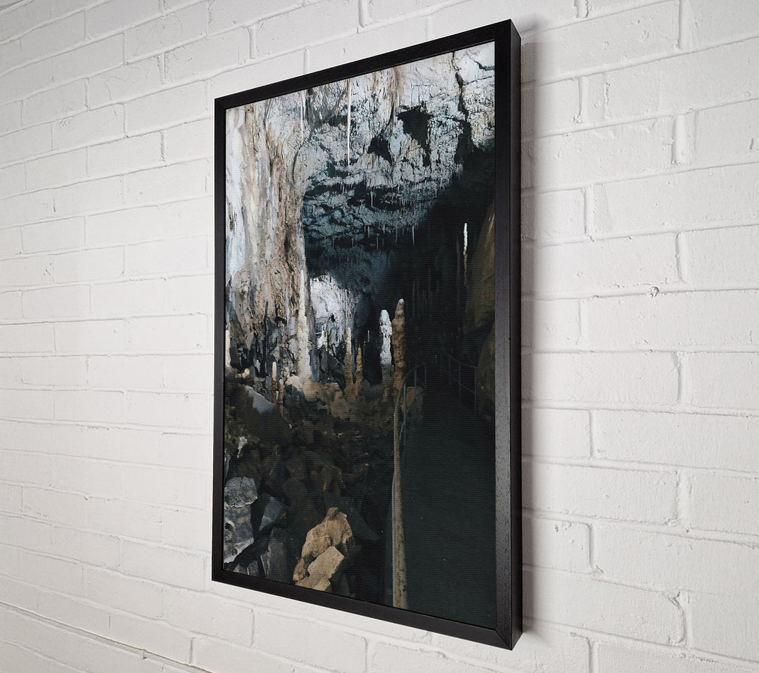  A Canvas Print of Gray Cave Passageway Canvas Print