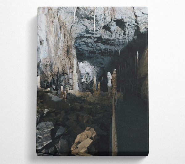  A Canvas Print of Gray Cave Passageway Canvas Print