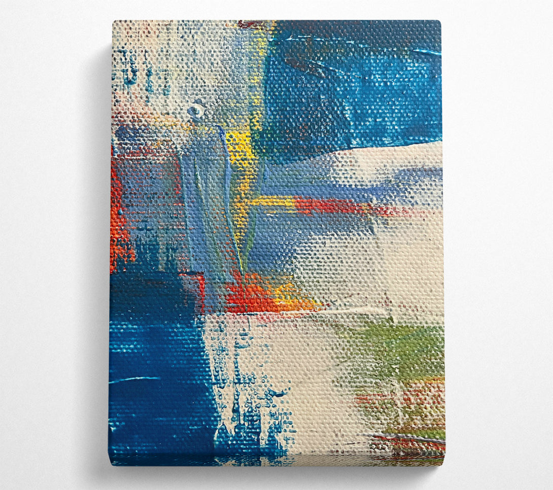  A Canvas Print of Azure Abstract Expressionism Canvas Art