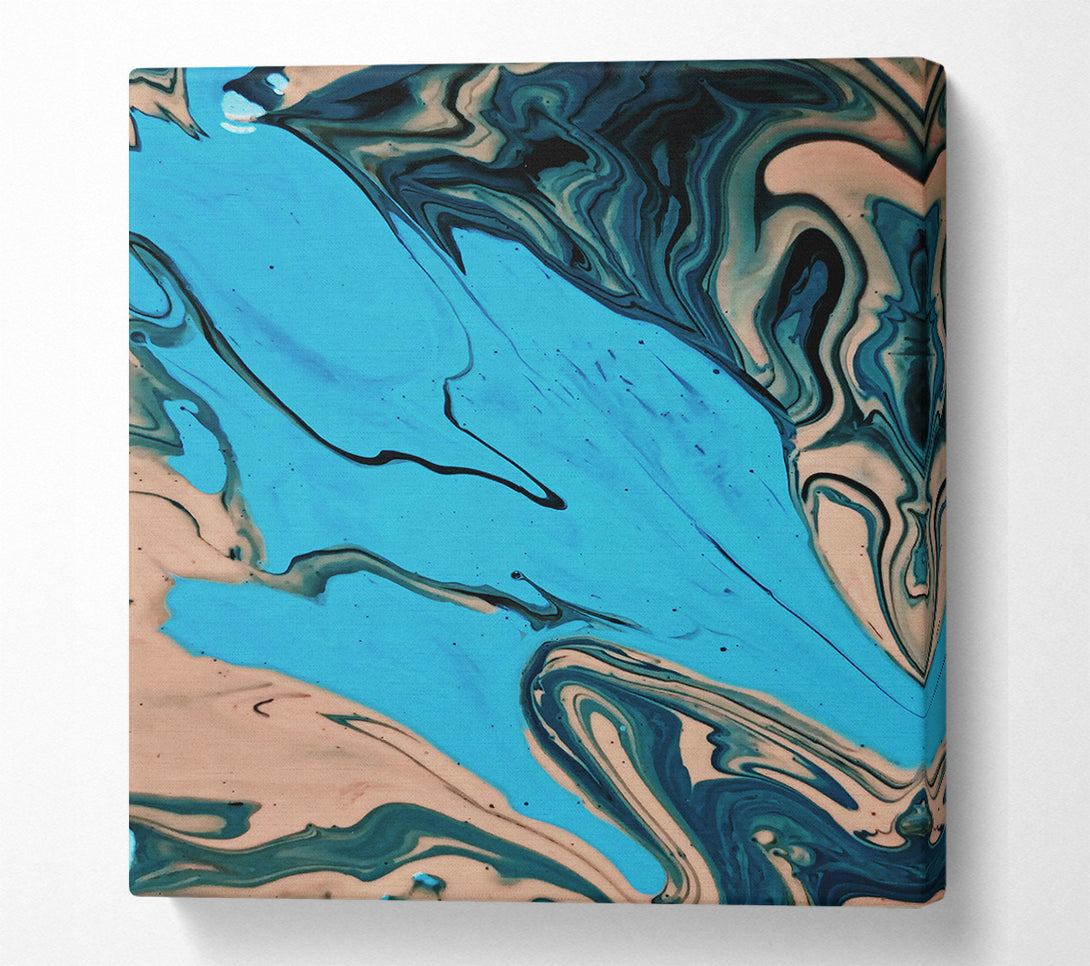  A Canvas Print of Azure Flowing Hues Canvas Print