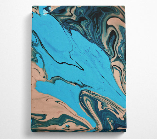 A Canvas Print of Azure Flowing Hues Canvas Print