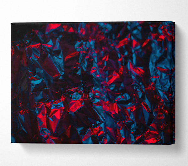  A Canvas Print of Crimson Crumpled Reflections Canvas Print
