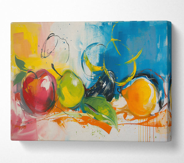  A Canvas Print of Blue Citrus Burst Canvas Wall Art
