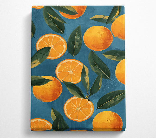  A Canvas Print of Golden Citrus Symphony Canvas Print