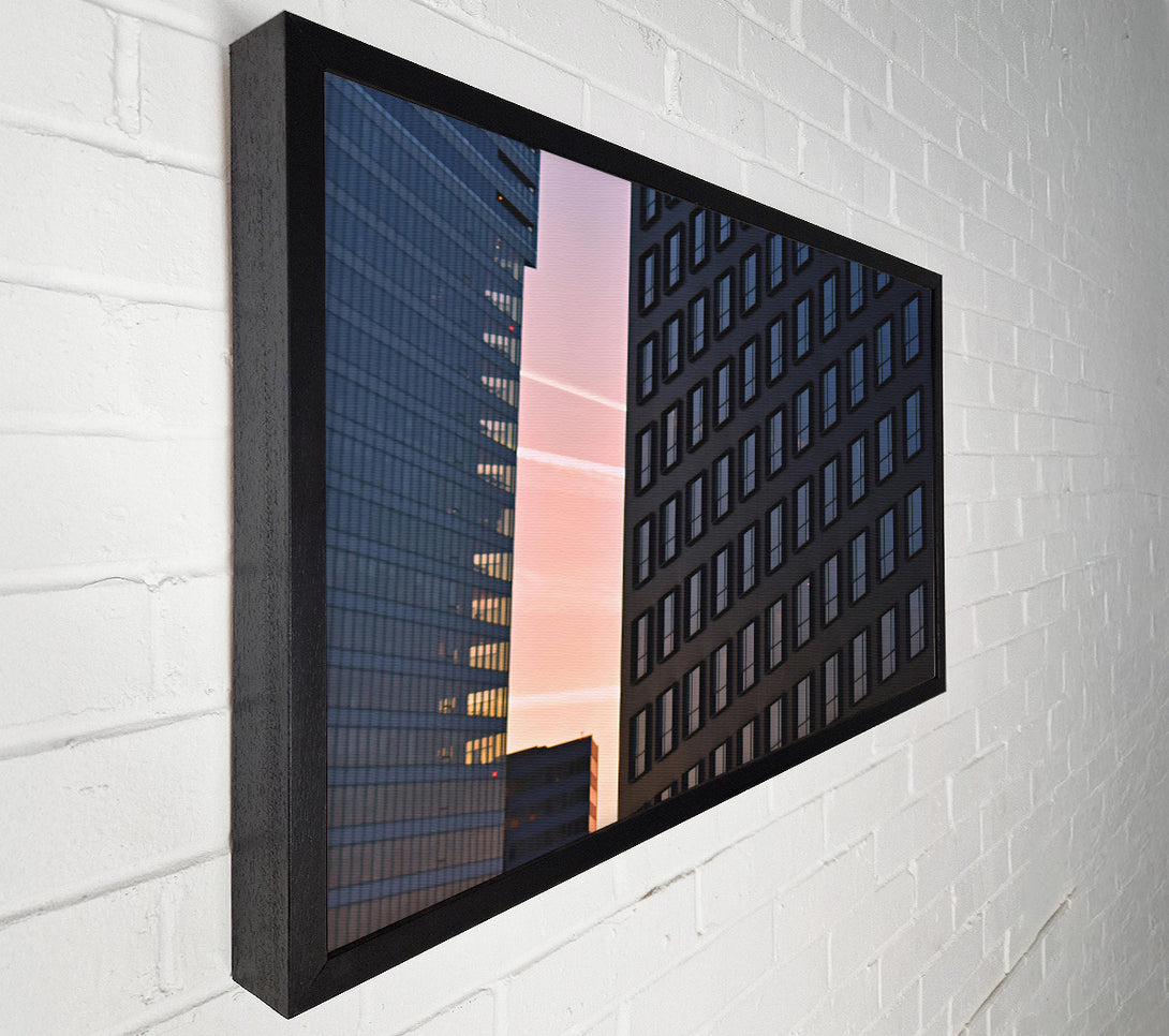  A Canvas Print of Black Windows At Dusk Canvas Wall Art