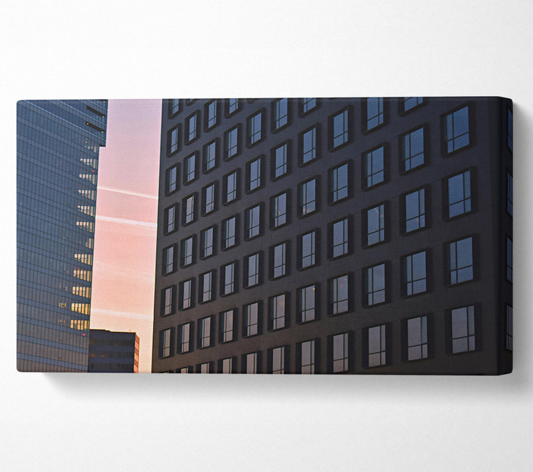  A Canvas Print of Black Windows At Dusk Canvas Wall Art