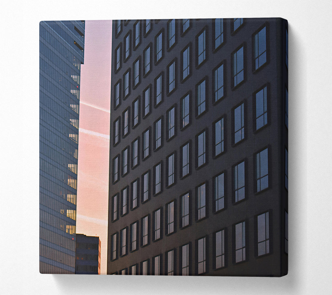  A Canvas Print of Black Windows At Dusk Canvas Wall Art
