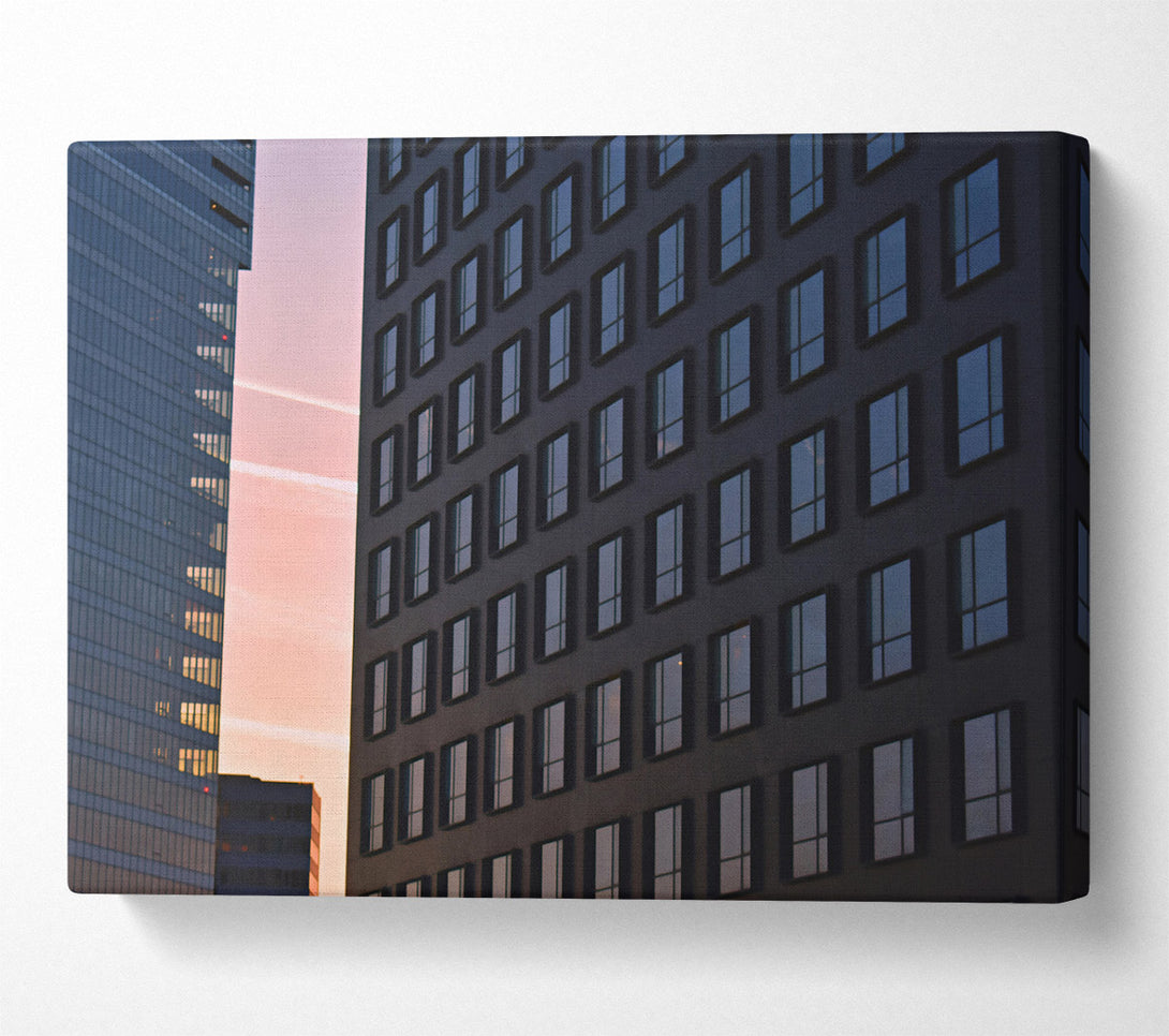 A Canvas Print of Black Windows At Dusk Canvas Wall Art