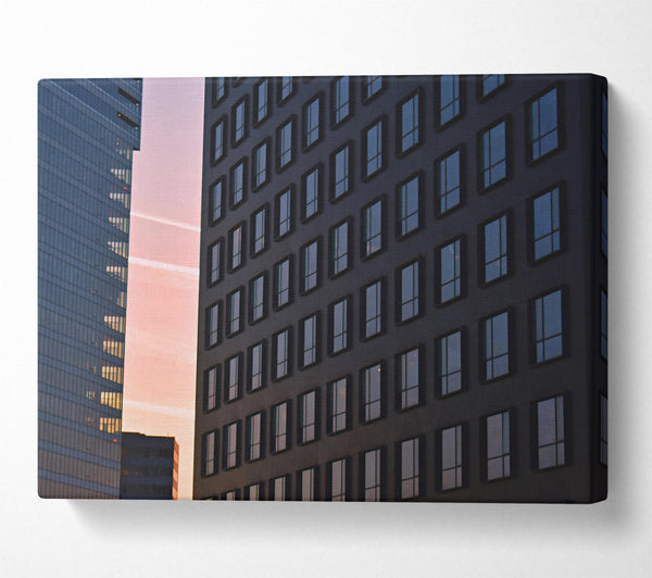  A Canvas Print of Black Windows At Dusk Canvas Wall Art