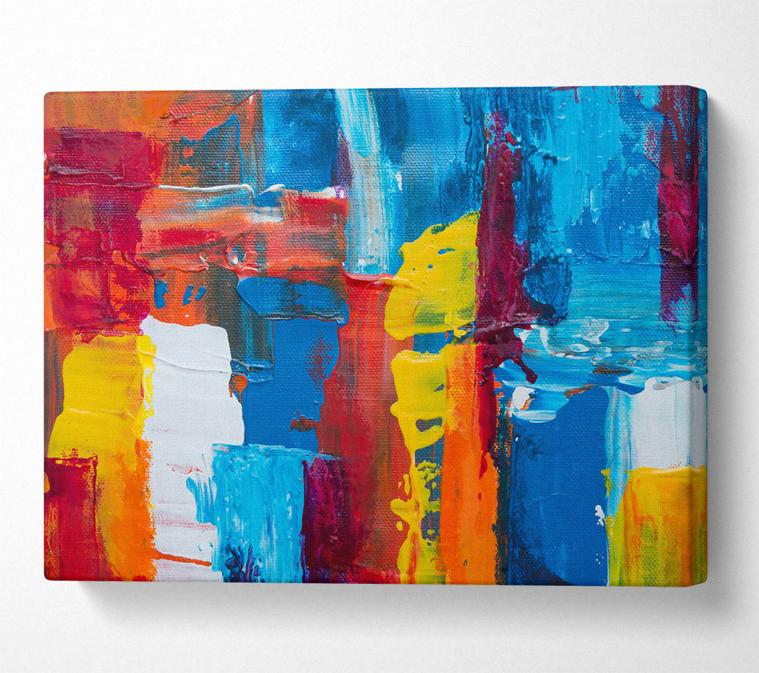  A Canvas Print of Blue Abstract Expressionism Canvas Art