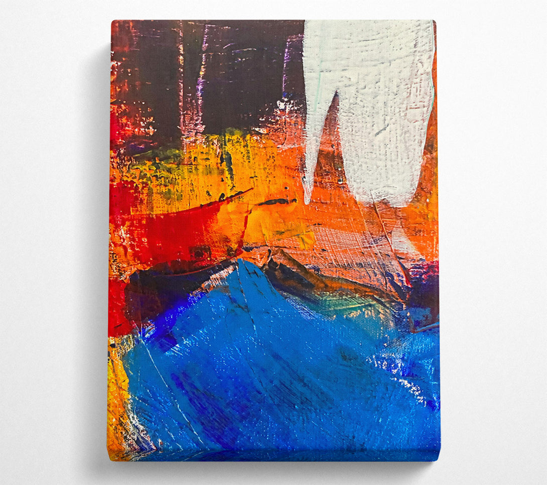  A Canvas Print of Blue Abstract Expressionism Canvas Art