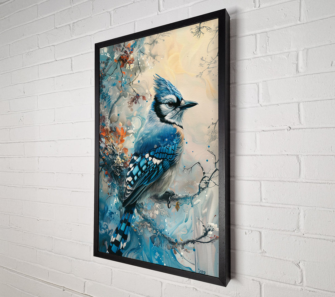  A Canvas Print of Azure Blue Jay Dream Canvas Wall Art