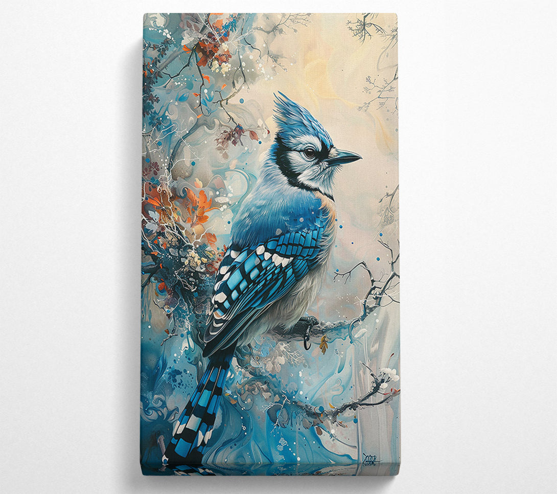  A Canvas Print of Azure Blue Jay Dream Canvas Wall Art