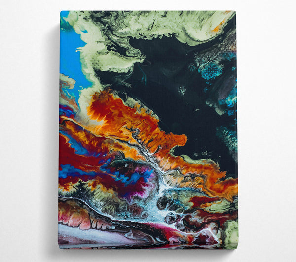  A Canvas Print of Crimson And Black Swirl Canvas Print