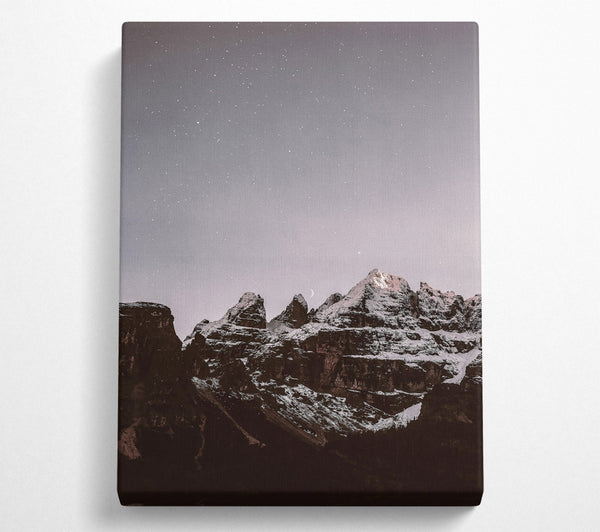  A Canvas Print of Lavender Night Peaks Canvas Art