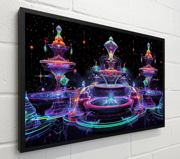 Neon Cosmic Fountains