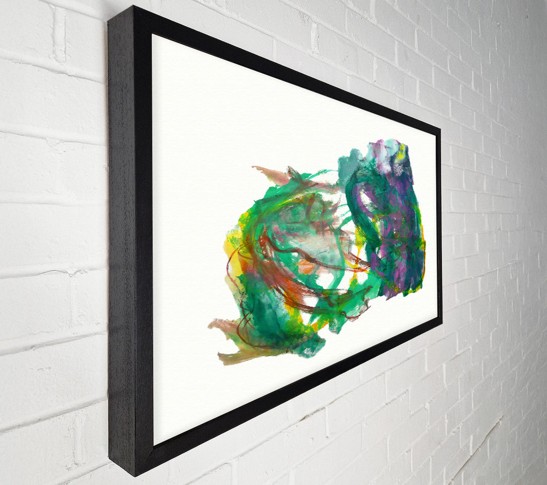  A Canvas Print of Emerald Swirls And Hues Canvas Wall Art