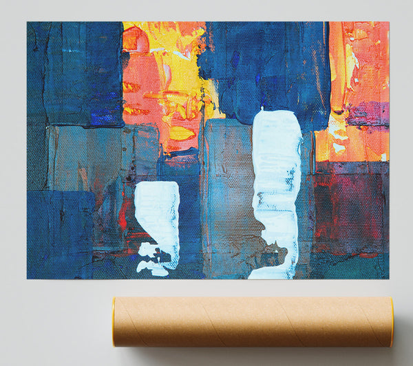 Azure And White Abstract Giclee Print