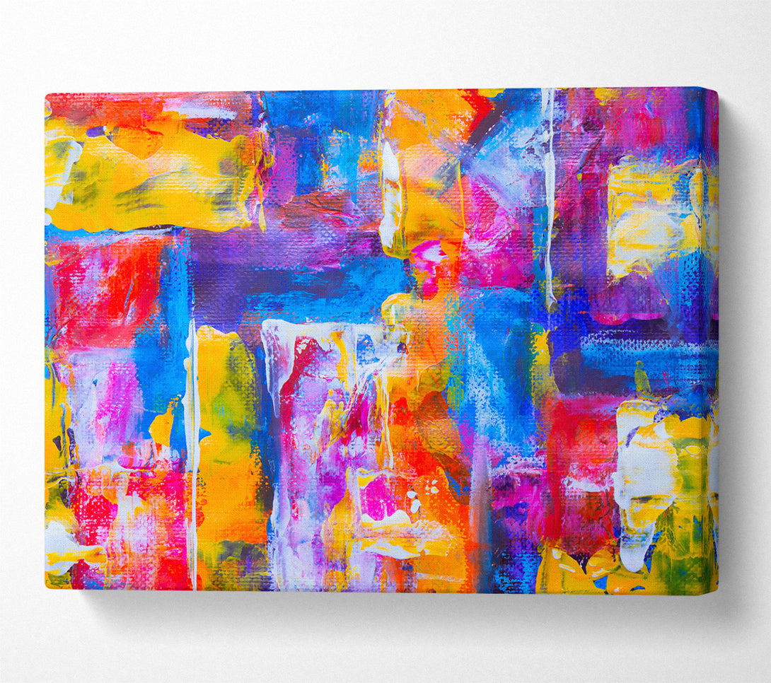  A Canvas Print of Blue Abstract Expressionism Canvas Art