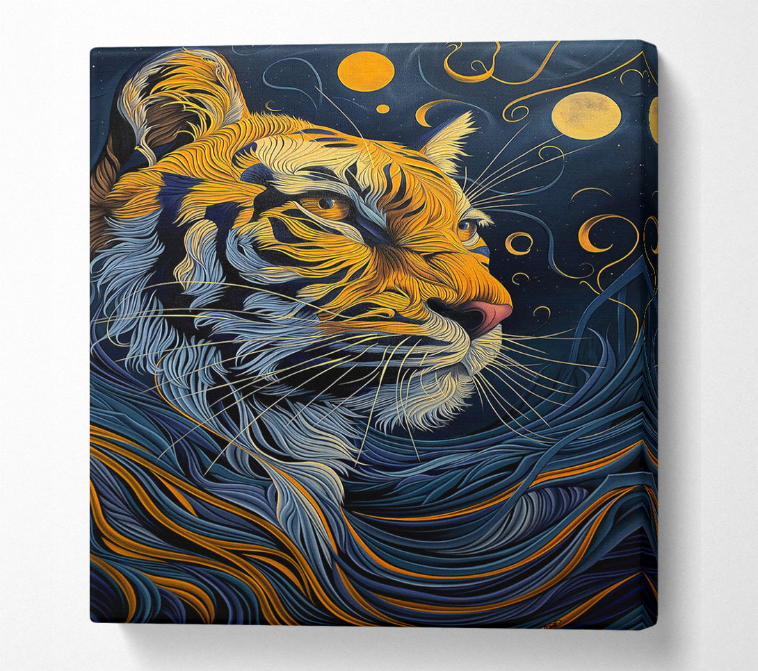  A Canvas Print of Golden Tiger Dreams Canvas Wall Art