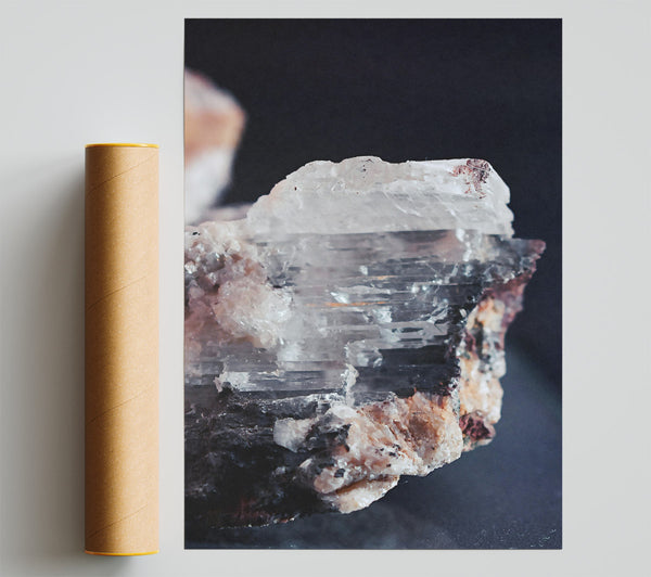 White Crystal Fracture Print