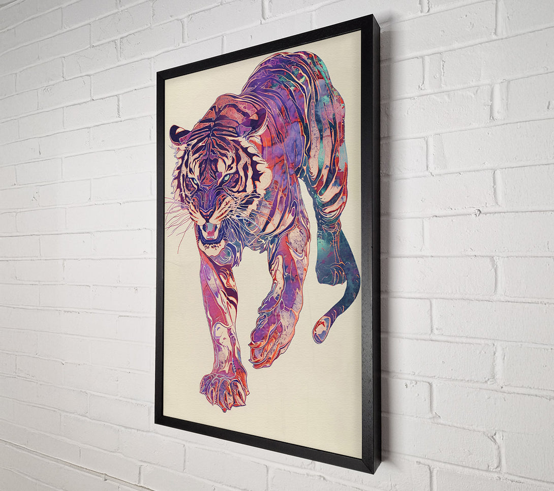  A Canvas Print of Crimson Tiger Stride Canvas Art