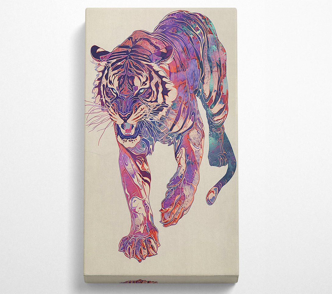  A Canvas Print of Crimson Tiger Stride Canvas Art