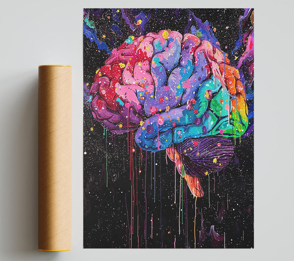 Cosmic Purple Brain Drip Giclee Print