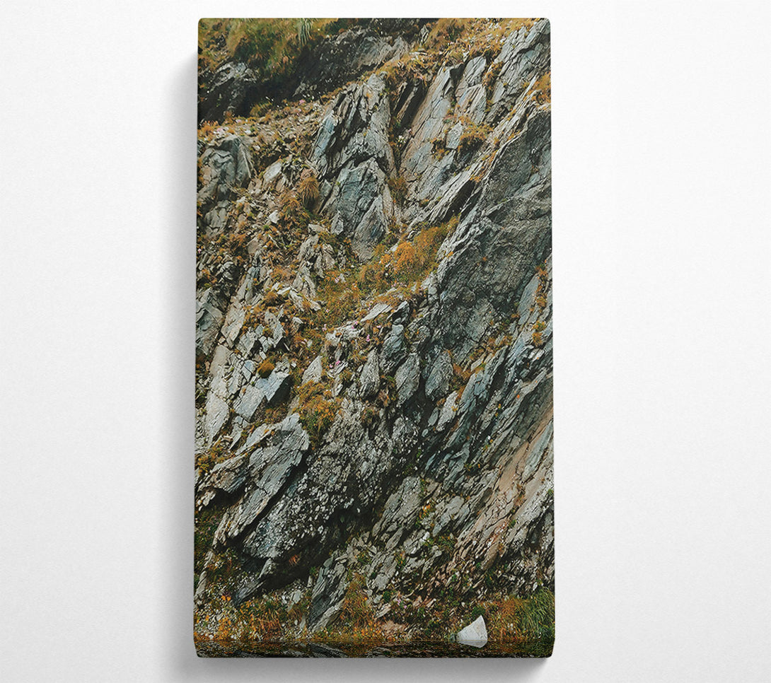  A Canvas Print of Gray Mountainside Layers Canvas Art