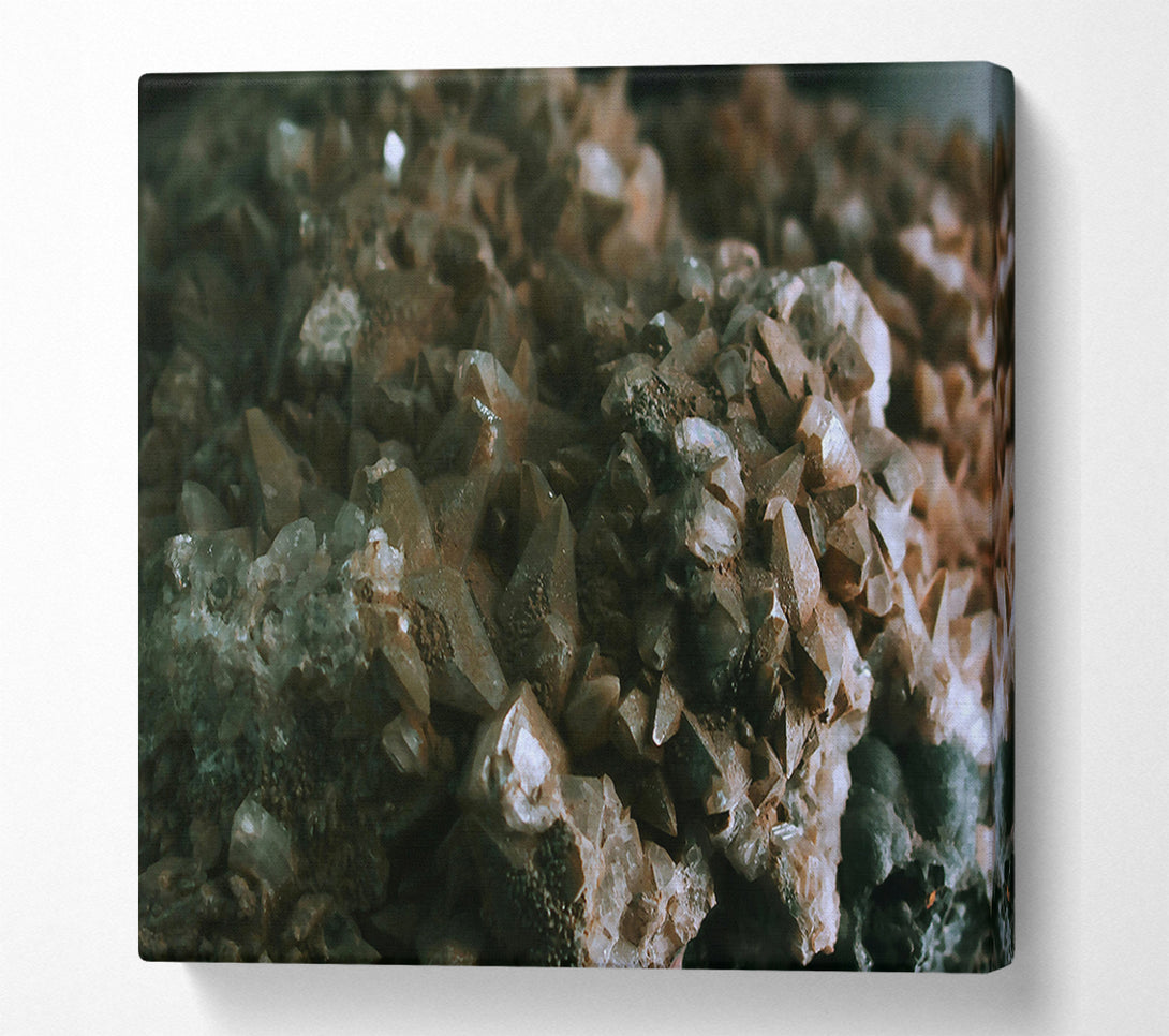  A Canvas Print of Grey Crystal Cluster Canvas Art