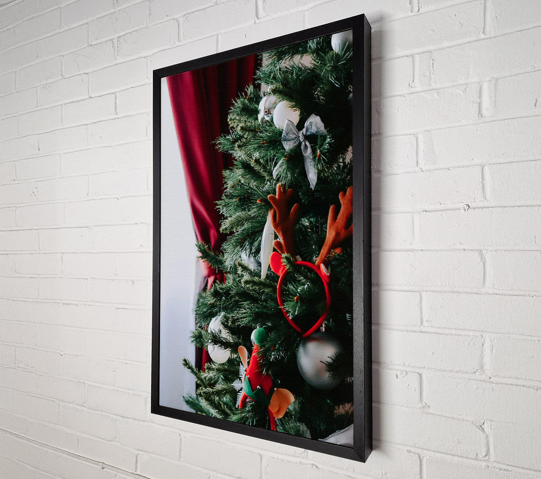  A Canvas Print of Silver Festive Ornament Canvas Art
