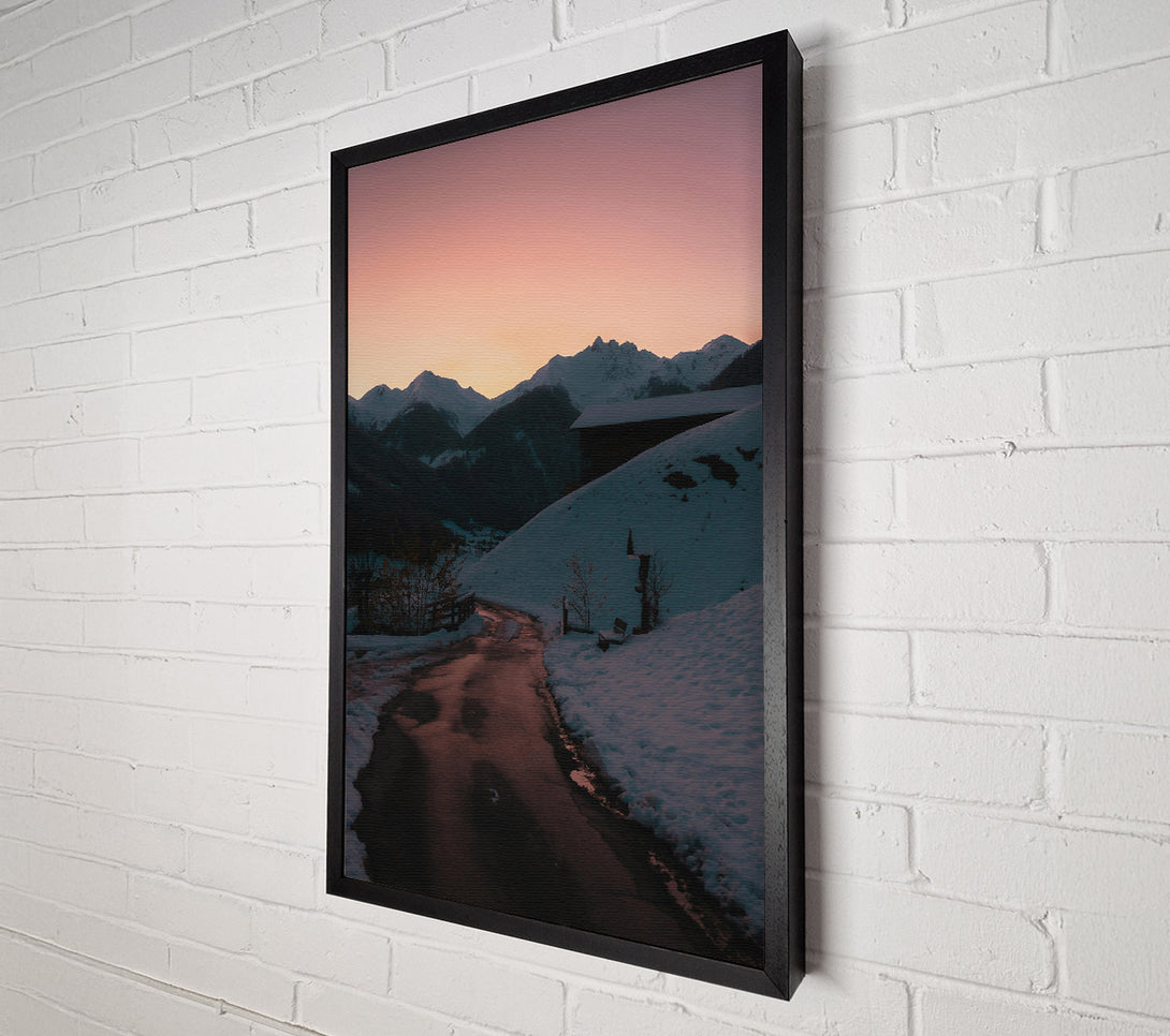  A Canvas Print of Pink Snow Path Canvas Wall Art