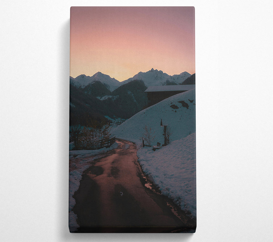  A Canvas Print of Pink Snow Path Canvas Wall Art