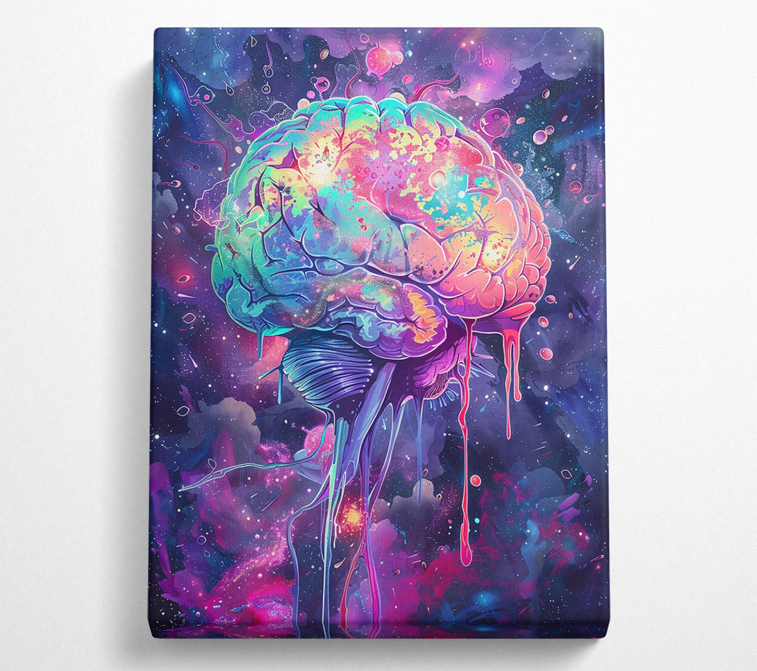  A Canvas Print of Cosmic Pink Brain Canvas Wall Art