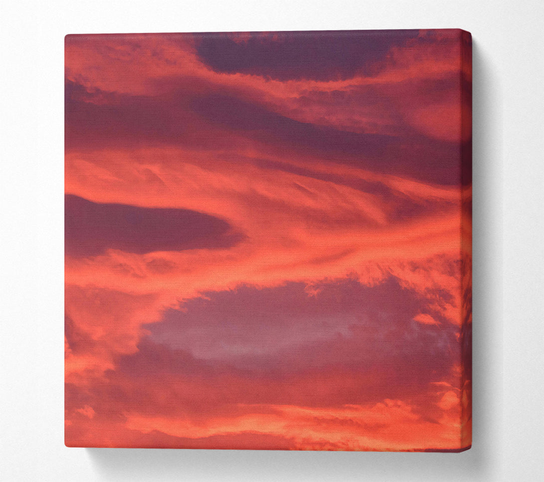  A Canvas Print of Crimson Cloud Symphony Canvas Art