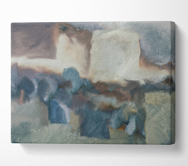 A Canvas Print of Silver And Blue Hues Canvas Wall Art