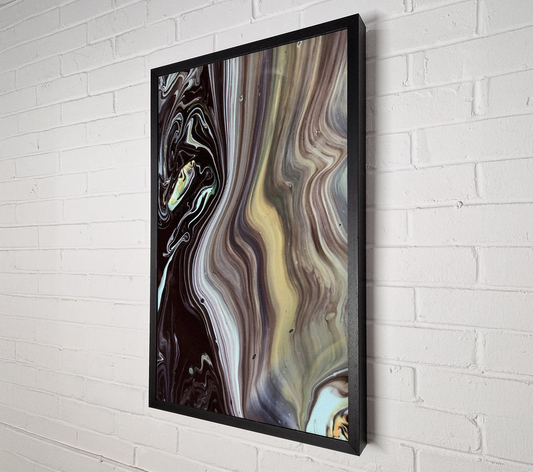  A Canvas Print of Black And Gold Swirls Canvas Print