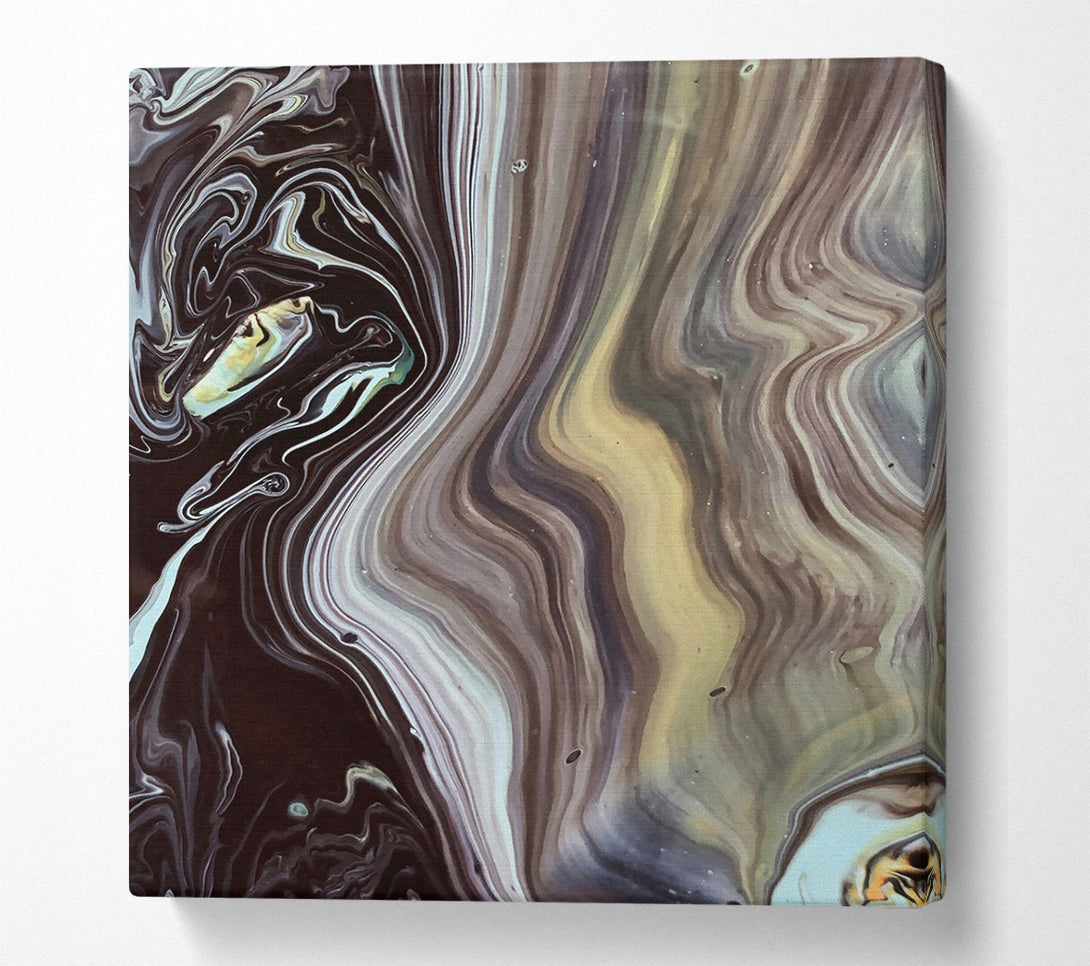  A Canvas Print of Black And Gold Swirls Canvas Print