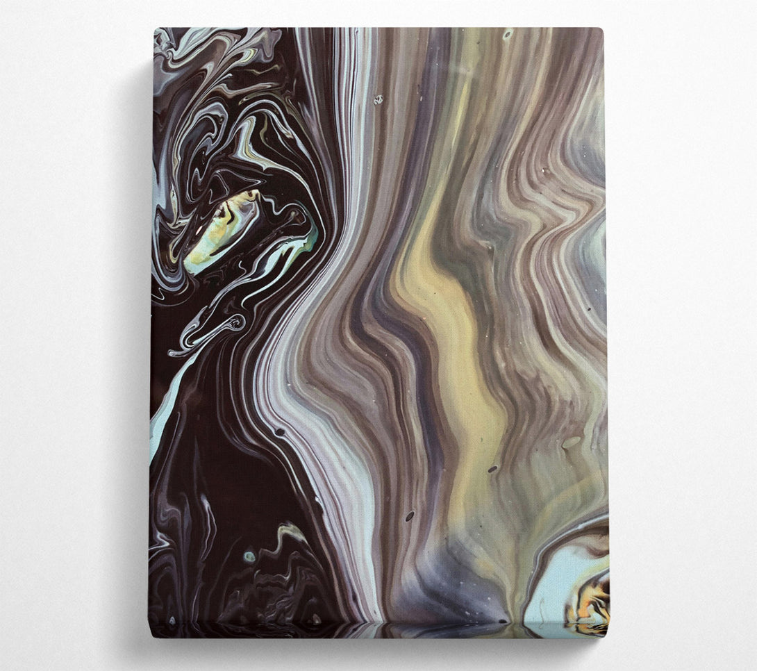  A Canvas Print of Black And Gold Swirls Canvas Print