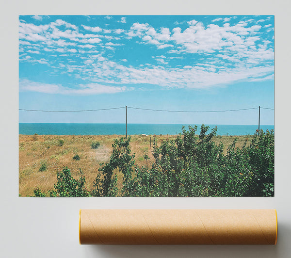 Azure Coastal View Giclee Print