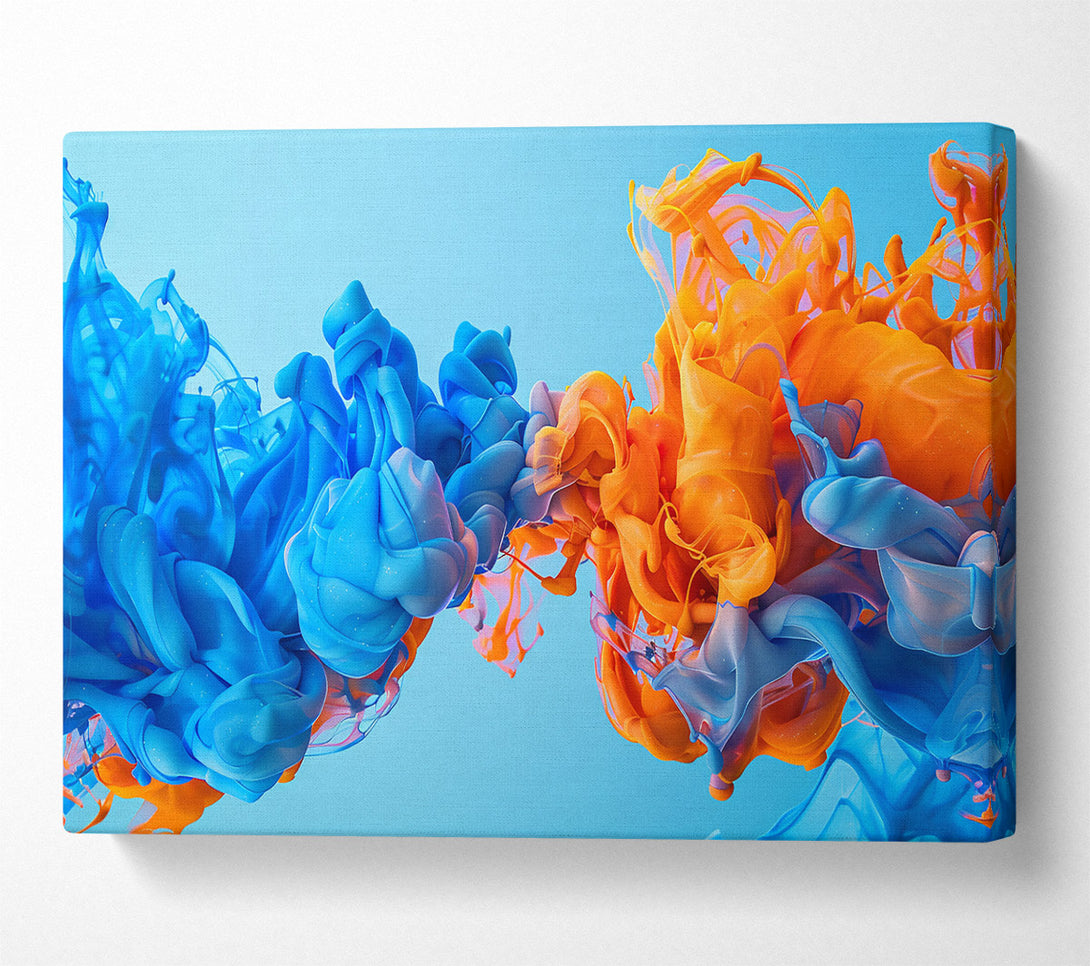  A Canvas Print of Blue And Orange Swirls Canvas Wall Art