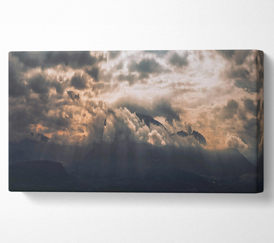 A Canvas Print of Golden Cloud Veil Canvas Wall Art